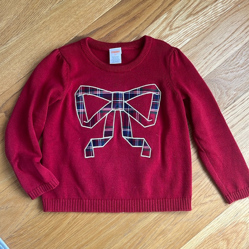 Tartan bow sweater